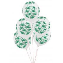 5 Ballons - grüne Blätter
