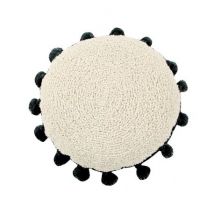 Kissen Circle - Black - 48 cm Ø