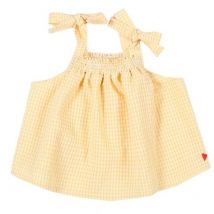 Smock Top - Vichy Small Yellow - Kids