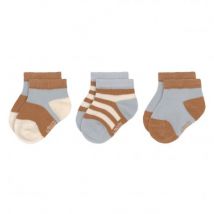 Sneaker Socken Light Blue & Caramel - 3-er Pack - GOTS