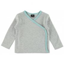 Shirt mit überschlag - grau