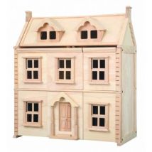 Viktorianisches Puppenhaus aus Naturholz