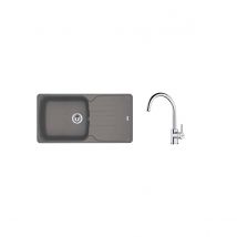 Franke - Pack Antéa Fragranit Azg611-xl + Mitigeur - Evier de Cuisine à Encastrer - Pack Antéa Fragranit Azg611-xl + Mitigeur Lina Xl à Bec - Colo -