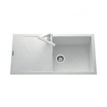 Luisina - Electro Ev80011 - Evier de Cuisine à Encastrer - Blanc - Granit Ev80011mn2116