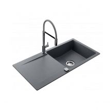 Luisina - Epure Ev28011 - Evier de Cuisine à Encastrer - Gris - Granit Ev28011 022