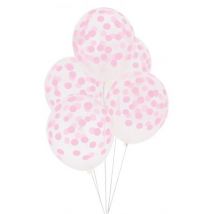 My little day - 5 plezante feestballonnen confetti - pink