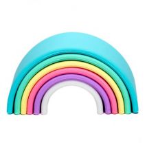 Dena - Siliconen speelset 6 Rainbow - pastel
