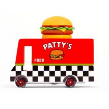 Candylab Toys - Houten speelgoedauto Candyvan - Pattys Hamburger Van