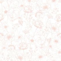 Lilipinso - Bloemenmotief behangpapier - Botany pink
