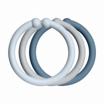 BIBS - Set van 12 BIBS loops - Baby blue, Cloud & Petrol