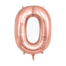 My little day - Folieballon cijfer - rose gold 0