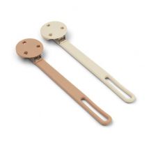 Liewood - Set van 2 Willow fopspeenkettingen - Apple blossom & tuscany rose mix