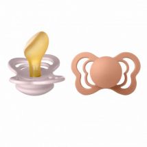 BIBS - Set van 2 BIBS Couture tutjes in natuurrubber - Pink Plum & Peach maat 2
