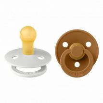 BIBS - Set van 2 BIBS tutjes - Haze & Caramel maat 1