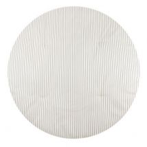 Nobodinoz - Rond speelmat Fluffy - Blue Thin Stripes & Natural