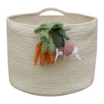 Lorena Canals - Gevlochten opbergmand met handvaten - Veggies