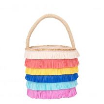 Meri Meri - Raffia mandje met franjes