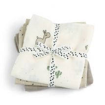Done by Deer - Grote tetradoeken Lalee Sand - 2-pack - GOTS
