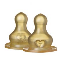 BIBS - Set van 2 flesspenen voor BIBS zuigfles - Slow Flow - 0-6 maanden