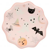 Meri Meri - Set van 8 grote papieren borden - Pastel Halloween