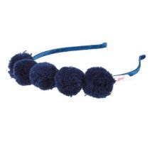Souza for Kids - Souza for Kids - Diadeem Rosa - pompon - donkerblauw