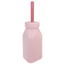 Minikoioi - Siliconen fles met rietje - Pinky Pink / Velvet Rose