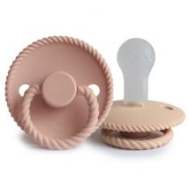 Frigg - Frigg tutje Rope - 2-Pack - Silicone - Croissant & Blush maat 2