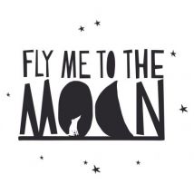 MIMI'lou - Muursticker - Fly me to the moon