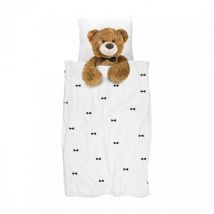 SNURK - 1-persoons bedset - Teddy in flanel