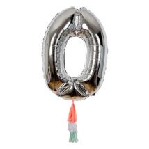 Meri Meri - Zilveren ballon - nummer 0