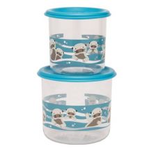 SugarBooger - Heerlijke set van 2 snackdozen Baby Otter - large
