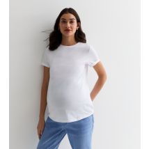 Women's Maternity White Roll Sleeve T-Shirt New Look