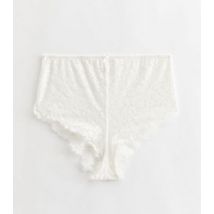 Curves Off White Lace Thong New Look
