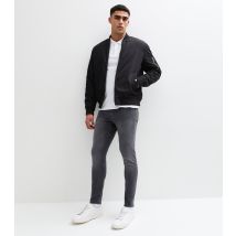 Men's Black Washed Skinny Jeans New Look