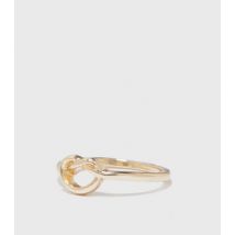 Gold Twist Knot Ring New Look
