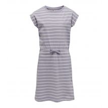 Lilac Stripe Tie Front T-Shirt Dress KIDS ONLY New Look