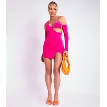 Missy Empire Pink Strappy Cut Out Mini Dress New Look