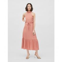 Women's Petite Coral Tie Waist Halter Midi Dress VILA New Look