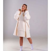 ONY Cream Fleece Oversized Unisex Blanket Hoodie New Look