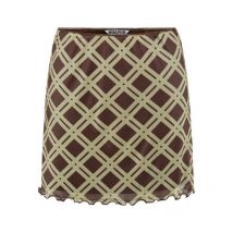 NEON & NYLON Light Brown Check Mini Skirt New Look
