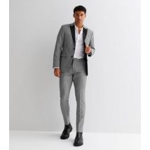 Men's Black Check Slim Fit Suit Trousers New Look