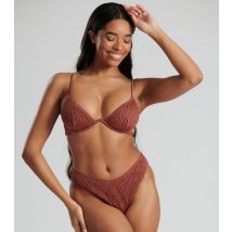 Women's Rust Crinkle Underwired Bikini Set South Beach New Look