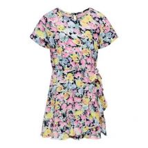 KIDS ONLY Black Floral Ruffle Wrap Dress New Look