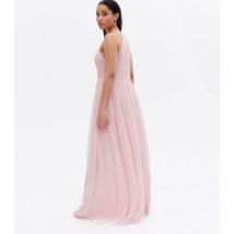 Maya Petite Pink Sequin Halter Maxi Dress New Look