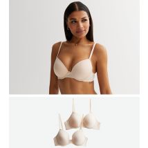 Women's 2 Pack Stone T-Shirt Bras New Look