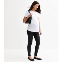 Women's Maternity Black Coated Over Bump Lift & Shape Emilee Jeggings New Look