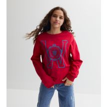 Red W Varsity Logo Long Sleeve Sweatshirt Name It New Look