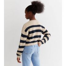 Name It White Stripe Knit Boxy Jumper New Look