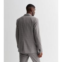 Men's Grey Check Skinny Fit Suit Jacket New Look