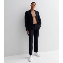 Men's Navy Slim Suit Trousers New Look